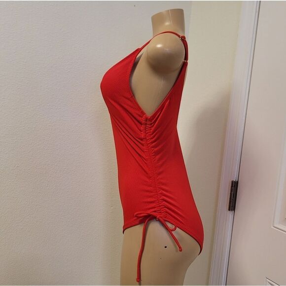 BRAND NEW TIME AND TRU ONE PIECE WOMEN'S DRAWING TIE SIDE TUMMY CONTROL SWIMSUIT - Picture 8 of 15